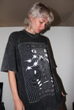 Light Peaking Tee in Mineral Washed Black